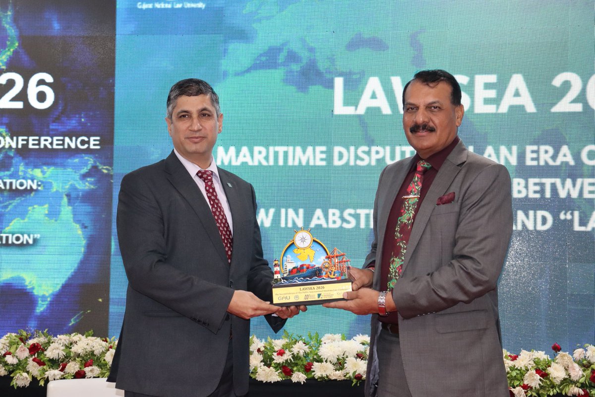 nmfindia's tweet photo. Professional Session Six of #LAWSEA2026 concluded with a Felicitation Ceremony, with Admiral Dinesh Kumar Tripathi, PVSM, AVSM, NM, IN (Retd), Chairman, National Maritime Foundation and former Chief of the Naval Staff, felicitating the speakers and moderator of the session — Commodore Jai Bedi, IN, Dr Madhumita Kothari, and Mr Martin Egknud Petersen. A fitting close to a session that explored dispute management beyond the courtroom in the Indo-Pacific.

#LAWSEA2026 #IndoPacific #NationalMaritimeFoundation