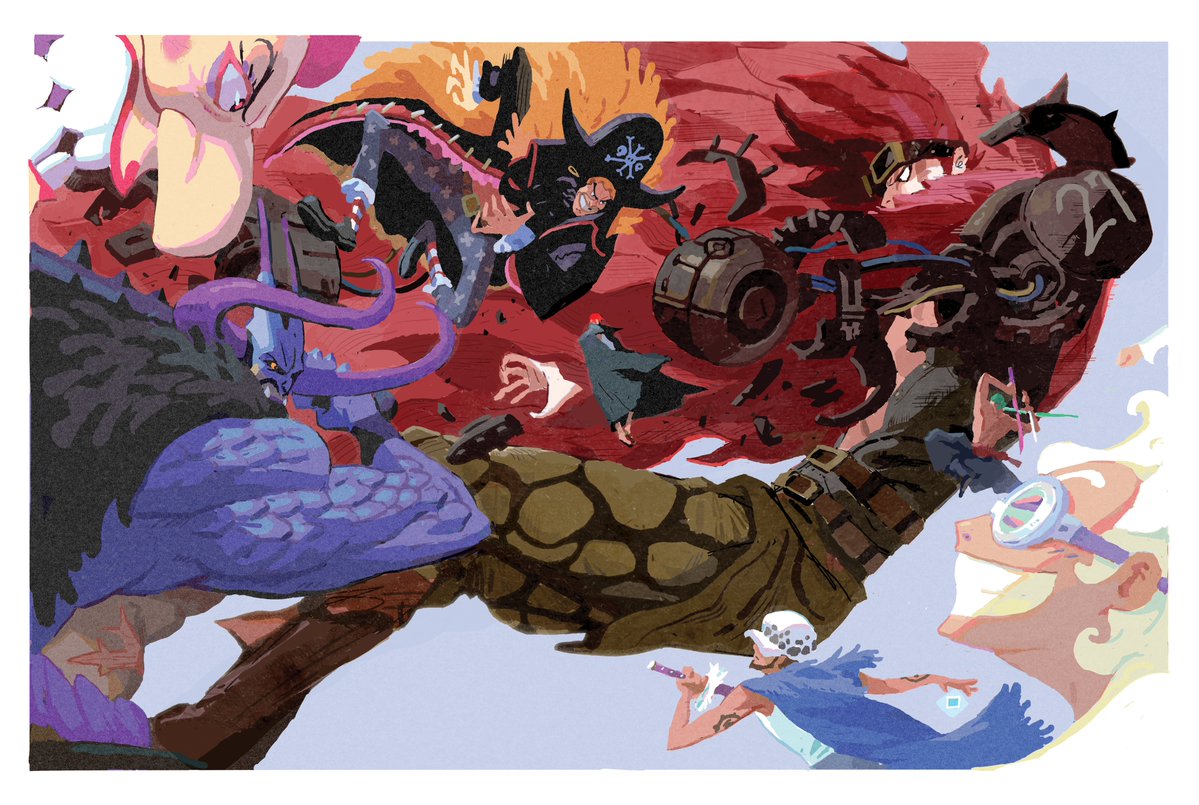 Jhanks6465's tweet photo. A fan piece done for the Emperors. Whos your fav?
#onepiece #Luffy #shanks #Kaido https://t.co/y5EoVBXBcT
