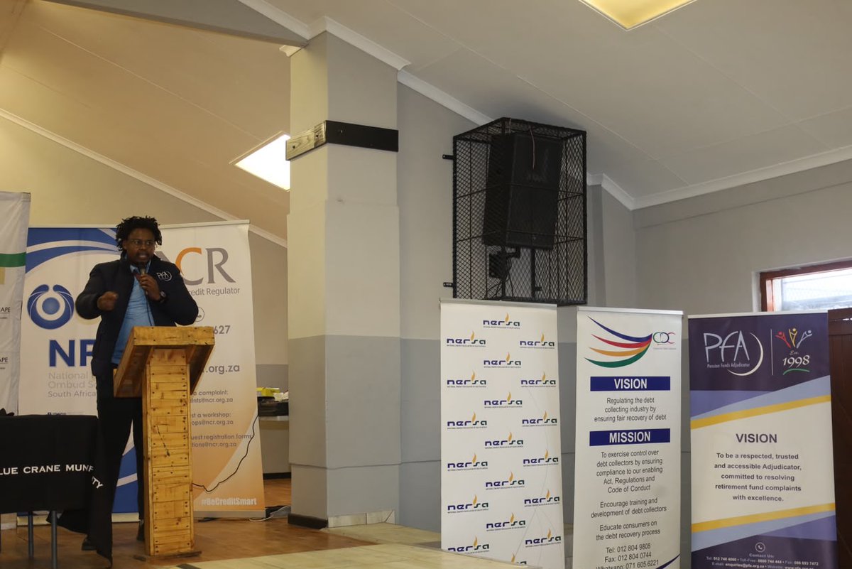 OPFA_SA's tweet photo. 📍 Eastern Cape Consumer Education Roadshow
OPFA joined DEDEAT, fellow ombuds and regulators in Cookhouse and KwaNojoli to promote consumer rights and complaint resolution services. Visit us tomorrow at Kenako Mall, Gqeberha
#OPFA #ConsumerRights #ConsumerEducation #EasternCape https://t.co/IgHrjPZwgN