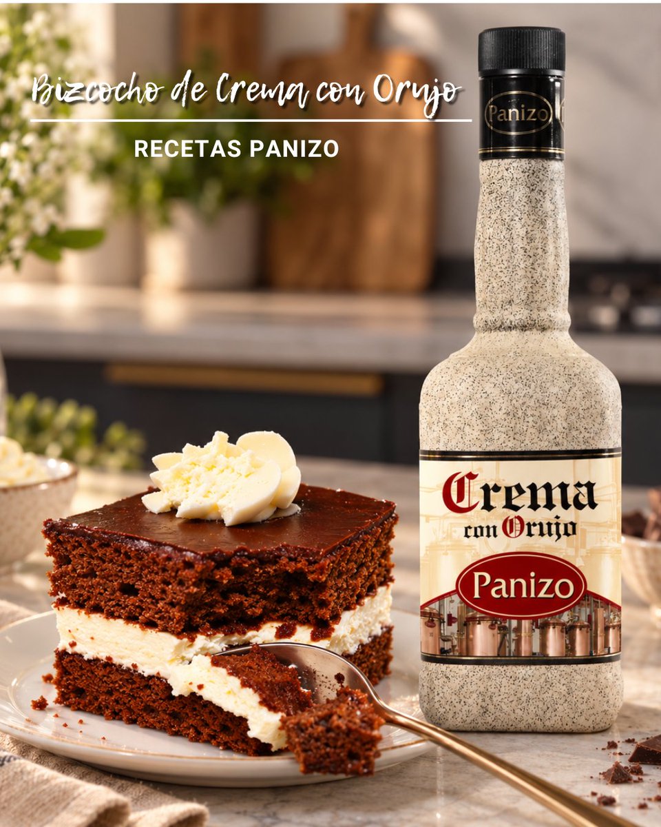 OrujosPanizo's tweet photo. Chocolate, crema y un toque de Crema de Orujo. Hay combinaciones que convierten un postre casero en algo especial. 🍫🥃
Este bizcocho de chocolate es una de ellas: perfecto para el desayuno o la merienda. La receta: 
👉 https://t.co/Tuzsba8oZa https://t.co/RyrHfVCcRJ