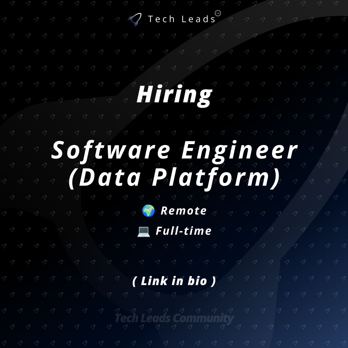 tleadscommunity's tweet photo. Hiring Software Engineer - Data Platform (Remote)

A technology company building AI-powered dealmaking intelligence and data infrastructure for venture capital firms.

👤 Software Engineer - Data Platform (Remote)

Build data pipelines, APIs, orchestration and developer tooling. 4-6+ years backend or data engineering, strong Python, system design, databases, event-driven systems and performance debugging required. Spanish and English communication required.

🚀 Apply: Link in bio

Lead Id: 17884