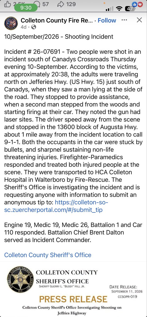 RoverSportMike's tweet photo. @mattvanswol @Steph93065 This happened in a small country town in SC recently. 

Being a kind individual can be a dangerous experience in today’s society.  

Be careful who you let near your loved ones- https://t.co/WRaAeMkOqP
