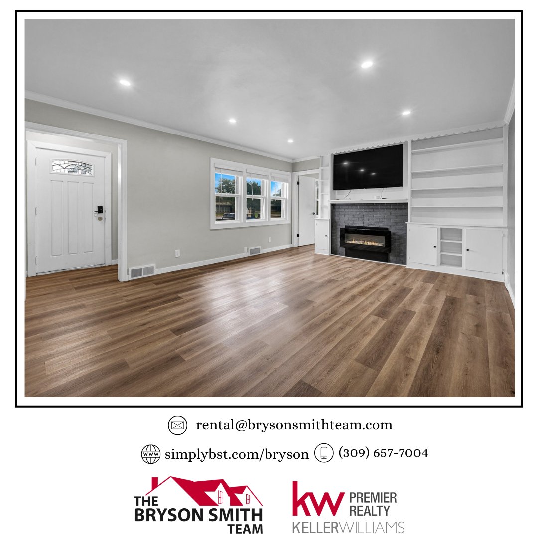 BrysonSmithTeam's tweet photo. 🏡 CLEAN, CRISP & MOVE-IN READY ✨
📍 6605 North Sheridan Road | Peoria
✨ 3 bedrooms | 1 full bath

📐 Approx. 1,287 finished sq. ft.
💙 Statement kitchen with blue cabinetry
🍴 Stainless steel appliances + generous counter space
☀️ Bright interior with great natural light
🤎 Warm wood-look flooring throughout much of the home
🛁 Updated bathroom with clean, modern finishes
🌳 Spacious yard with room to enjoy the outdoors
🪵 Front deck for a little extra outdoor living space
🚗 Attached garage access
🐾 Pets welcome with applicable pet deposit
📍 Convenient Peoria location
👀 See more: https://t.co/x7h9Sn9qDX
👉 Apply today: https://t.co/KVPyRYV1HF

Presented By:

🦸‍♂️ Bryson Smith, CEO & Designated Managing Broker

Bryson Smith Team - Keller Williams Premier Realty
309.282.4918 - rental@brysonsmithteam.com