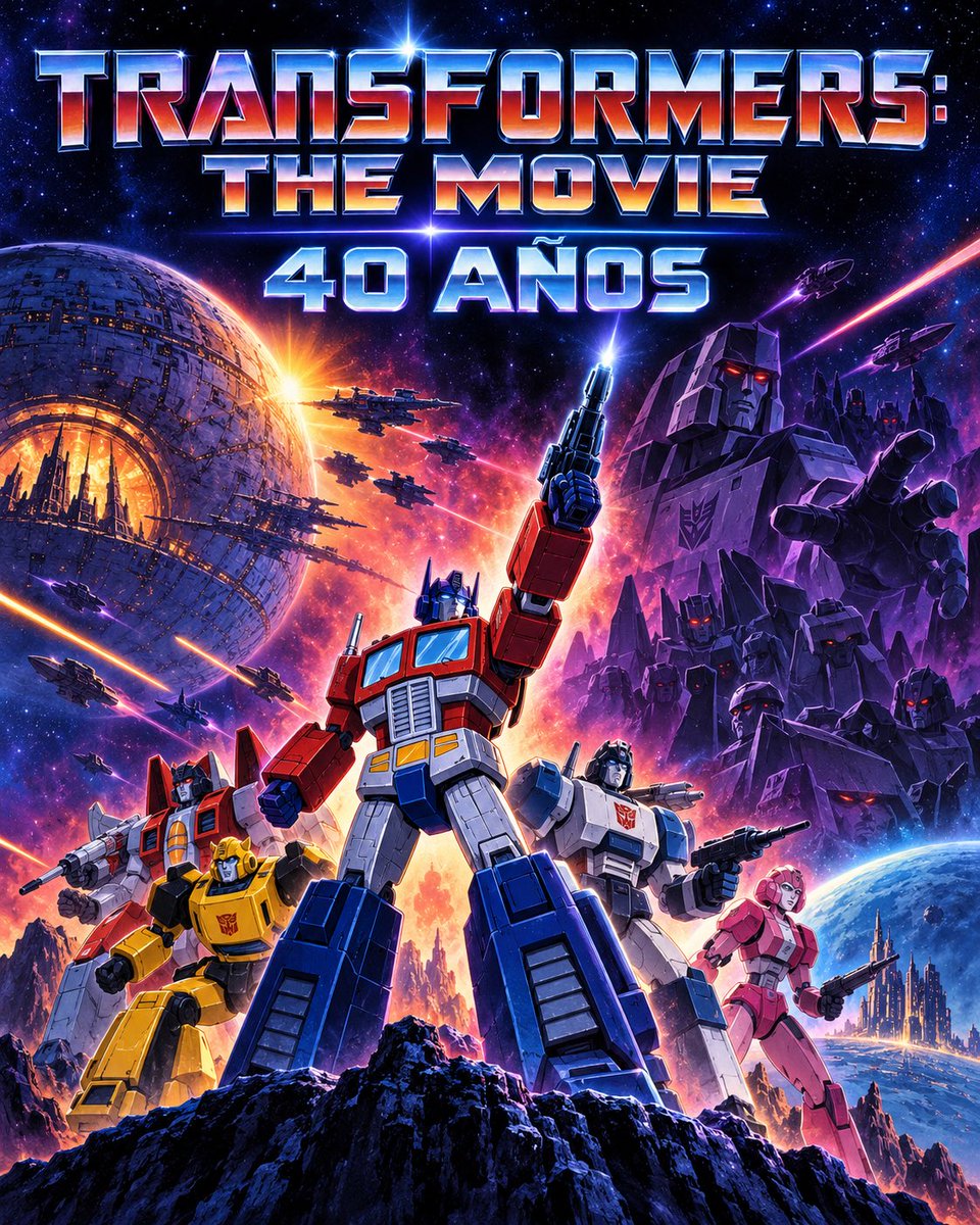 giffmx's tweet photo. Hace 40 años, una película creada para vender juguetes decidió traumatizar a toda una generación. 🤖💀

Transformers: The Movie tuvo robots gigantes, rock ochentero, la última actuación cinematográfica de Orson Welles y una escena que todavía no le perdonamos.

Pregunta seria:

¿La muerte de Optimus Prime fue necesaria o una crueldad contra la infancia?

#Transformers40 #Transformers #CineOchentero #Nostalgia
