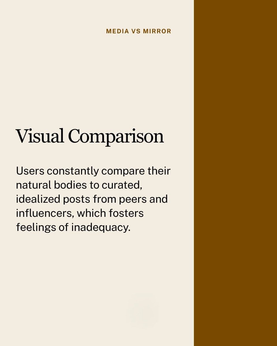 mirrorvsmedia's tweet photo. Comparison is one of social media's most addictive algorithms.
The more we compare, the less we appreciate what's already ours.
#MediaVsMirror #SocialMediaVsReality #BodyImageAwareness https://t.co/inIwJYnxBn