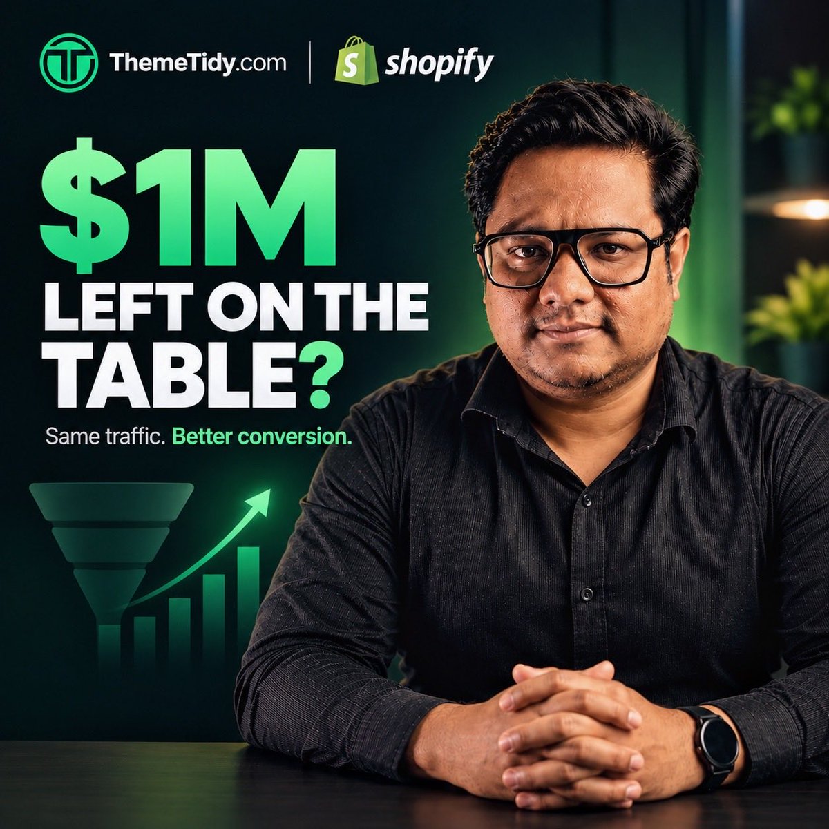 ZahangirArch's tweet photo. $1M/month @Shopify store at 2% conversion.
Getting to 4% = another $1M.
Same traffic. Zero extra ad spend.
The money is already there.
You're just not converting it.
#Shopify #ShopifyDeveloper #EcommerceTips #ConversionOptimization https://t.co/ruwQpSW6Eg