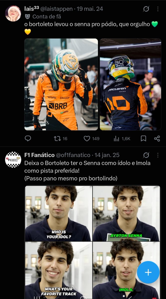 fwrnandoalonso's tweet photo. é muito engraçado falar que a gente nunca ligou o gabriel ao senna pq em 2024 quando ele usava o S no capacete na F2 o dia mais tranquilo de corrida era assim: https://t.co/DkBNMabPYX