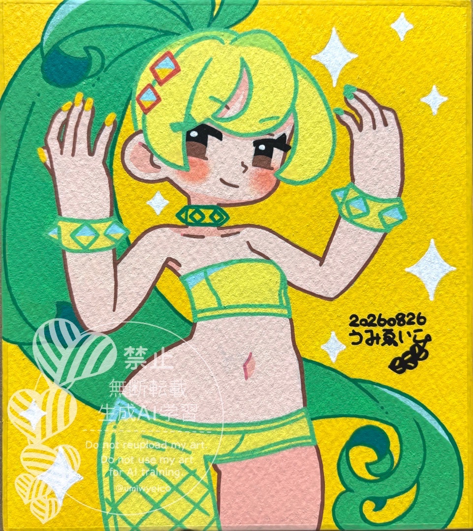 umiwyeico's tweet photo. 【ぱいなっぷるちゃん】
1/4色紙サイズ
主にアクリルマーカーを使用。
イラストACにて先に発表したデフォルメキャラの別デザイン版です。
水彩画用紙を使用したのですが、この梨目がた���りません。
ケン��紙の様なつるっとした仕上がりも好きですが、このアナログ特有の凸凹感ほんと好き。
#手描きイラスト #オリジナルキャラ #アクリルマーカー
https://t.co/689lUMoxDj