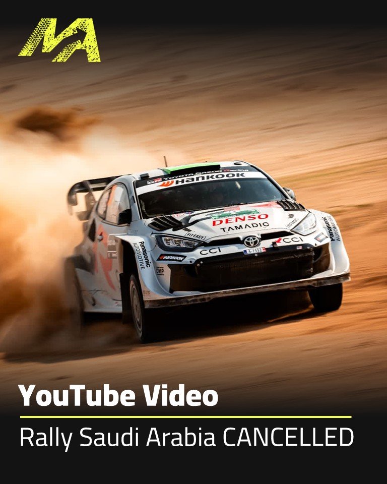 MaximumAttackDT's tweet photo. Rally Saudi Arabia WRC is officially CANCELLED - hit the link in the thread for the full story ⬇️⬇️⬇️
#MaximumAttack #WRC #SaudiArabia #RallySaudiArabia #YouTube https://t.co/1Oo5lJhMIQ
