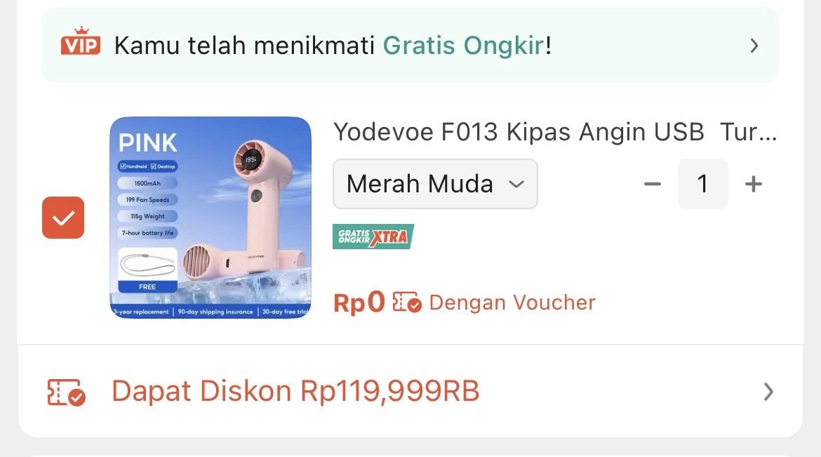 aisellyn's tweet photo. diskon buat beli kipas: https://t.co/i7ODH0mpyL, tapi harus checkout 2 pcs https://t.co/X0Q5WyQZCT