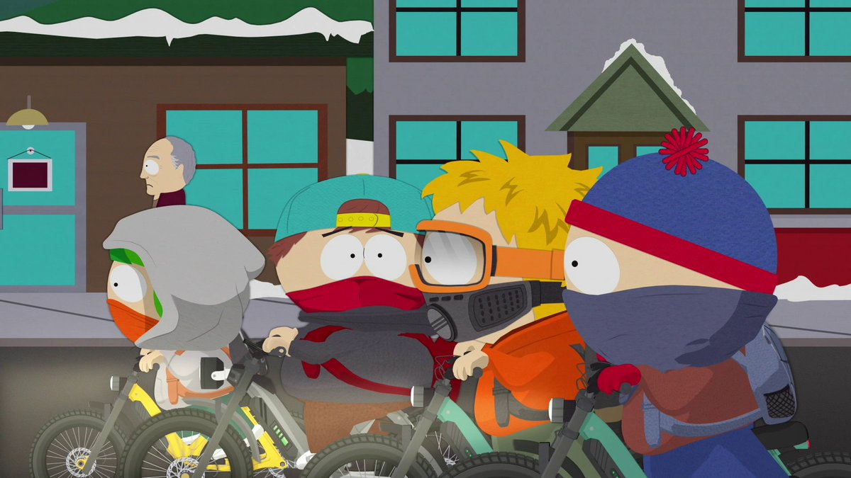 SouthPark_Wiki's tweet photo. Some pictures from last night’s episode. You can view our full wiki gallery, now at 

https://t.co/k8gT0kxAKY

We also have all of their amazing biker costumes at https://t.co/twEHiyCScX

#SouthPark #SouthAmerica https://t.co/5kf3lZl1fL