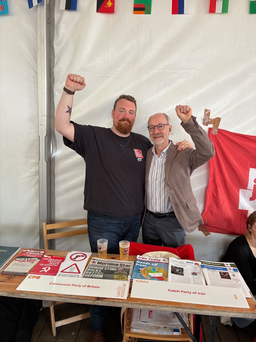 CPBritain's tweet photo. Our Party was represented by Comrade Drew Gilchrist, a member of our Executive Committee, at ManiFiesta 2026, an annual solidarity festival hosted by the Workers' Party of Belgium @ptbbelgique

Valuable lessons can be learned from the advances of Belgium’s left in recent years. https://t.co/avV0mX8KUQ