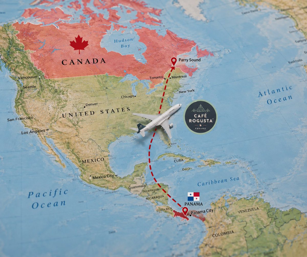 RogustaCoffeeCa's tweet photo. ✈️🇵🇦 Panama to Canada 🇨🇦☕

We’re happy to announce that our first shipment of Café Rogusta, 100% Panamanian Robusta coffee, is officially taking off from Panama today! ✈️

After months of preparation, our coffee is finally in the air and is expected to land in Canada tomorrow. 🇨🇦

To everyone who has already placed an order, THANK YOU! ❤️ Your support means so much to us as a small Canadian family business. Your coffee is getting closer, and you can expect your shipments to begin arriving early next week. 📦☕

From Panama 🇵🇦, where our coffee is grown, harvested, processed, roasted and packed, all the way to Canada 🇨🇦, this is just the beginning of Rogusta’s Canadian journey.

We’ll keep sharing the journey with you, from Panama ✈️ to Canada 📦 to your doorstep 🚚 and finally to your cup. ☕

Stay tuned! 🇵🇦🤝🇨🇦

🛒 https://t.co/NYZe5IibwG (Order yours now!)

#RogustaCoffee #CafeRogusta #RogustaCoffeeCanada #PanamaCoffee #PanamanianCoffee #RobustaCoffee #100PercentRobusta #CoffeeCanada #CanadianCoffee #CoffeeLovers #CoffeeTime #CoffeeCulture #Panama #PanamaCanal #Canada #Ontario #ParrySound #NorthernOntario #PanamaToCanada #AirFreight #SmallBusinessCanada #CanadianSmallBusiness #ShopCanadian #SupportSmallBusiness #CoffeeJourney #CoffeeImport #FromPanamaToCanada