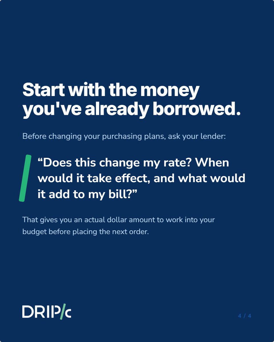 DripCapital_Inc's tweet photo. If you’ve already borrowed to buy holiday inventory, yesterday’s Fed announcement raises a fair question: is your next bill going up?

On September 16, the Fed raised its benchmark rate by a quarter of a percentage point. Whether that reaches your business, and when, depends on your financing agreement.

To put the size of the change in perspective, a matching increase on a $500,000 balance held for a full year would add $1,250 in interest. That’s an illustration; your actual cost depends on your balance and terms.

Before changing your purchasing plans, it’s worth asking your lender what this means in dollars. We’ve broken down what to check in the slides.

Source: Federal Reserve, September 16 announcement.
https://t.co/TZeil50rO5