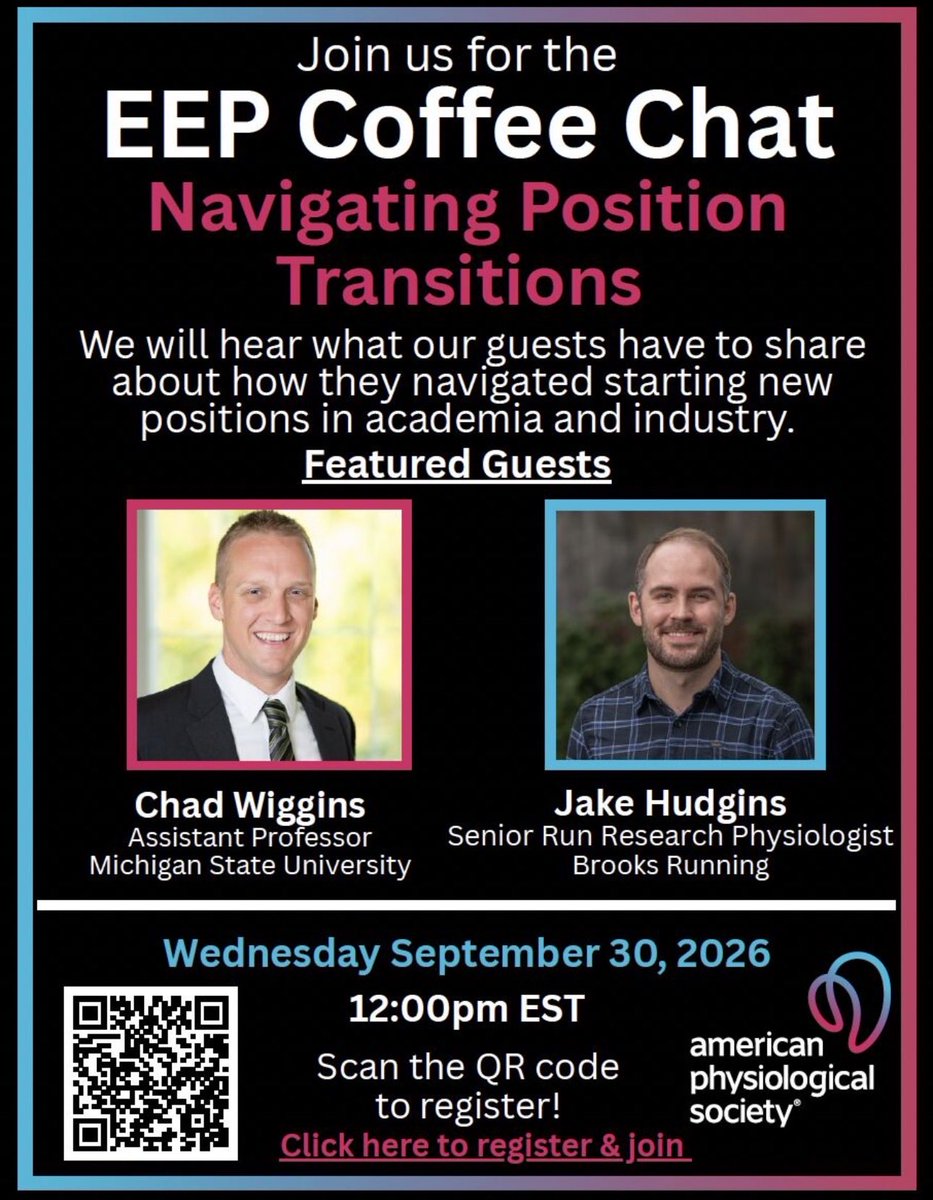 APSEEPSection's tweet photo. ☕ 🗣️ Coffee Chats are back! 

Please join us on Wednesday, September 30th at 12 pm EST to discuss "Navigating Position Transitions” with Drs. Chad Wiggins and Jake Hudgins.

🔗 Register here: https://t.co/NcZ7H5M63v https://t.co/Xg0C5kx5Hh