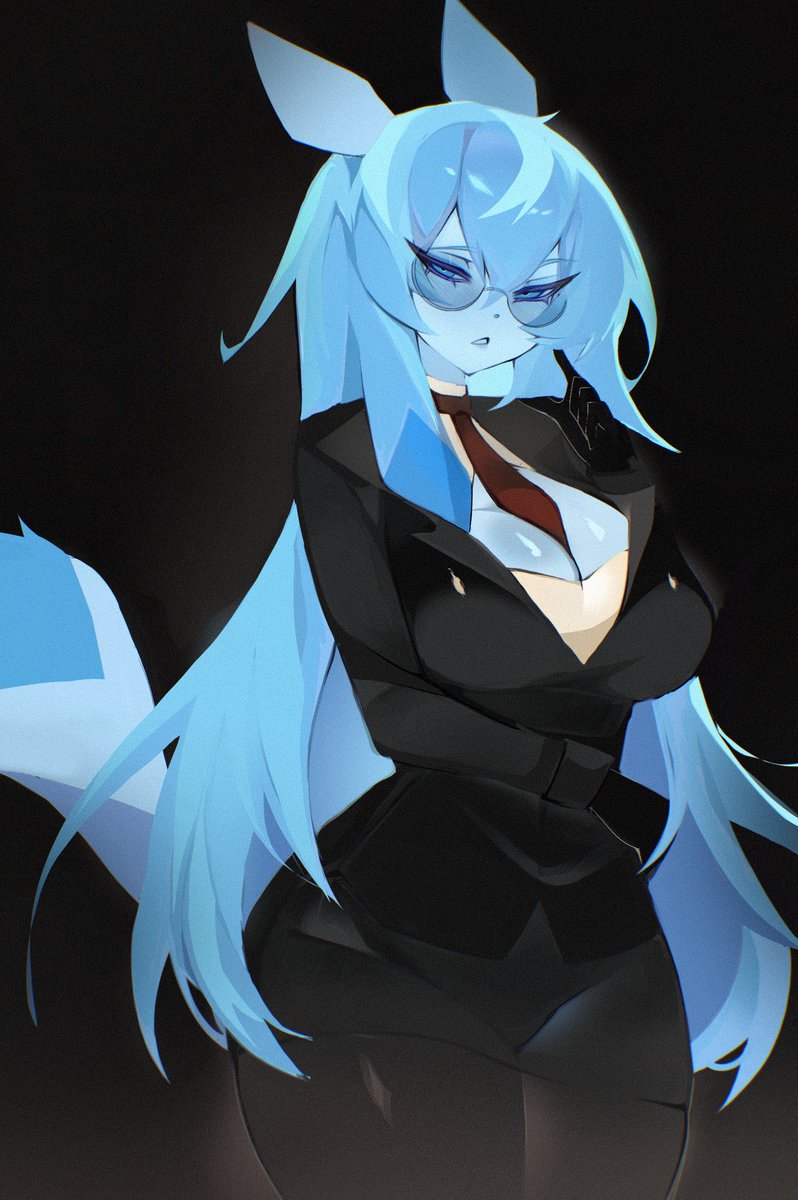 nekocchimi's tweet photo. Ms. Glacy is keeping an eye on you! ~ Hmph https://t.co/n6pgocyWGZ