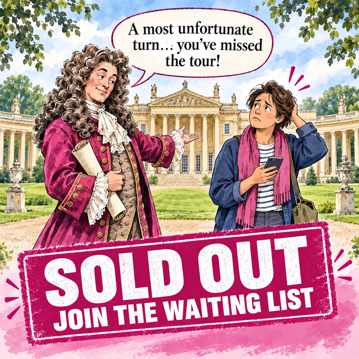 StoweHouse's tweet photo. Our free Heritage Open Days walking tours are SOLD OUT 🎟️ Join the waiting list, but please don’t travel specially without a booking. https://t.co/QgxjmXXeXG

Stowe House, its State Rooms and museum remain open as usual, normal admission applies. https://t.co/12dzQ1a5AU