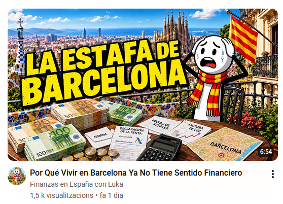 Gargotejant's tweet photo. Si sou patriotes, fareu difusió d'aquest canvi de tendència en els vídeos de YouTube sobre Barcelona. https://t.co/EbgUaMgqgL
