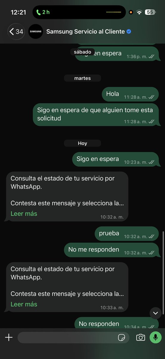 heberto28's tweet photo. @SamsungMexico Y así es como Samsung te bloquea, ya no puedes no responder ni hablar con una persona, te dejan en espera infinita, voy para 5 días en WhatsApp https://t.co/Jvc2SNVvvC