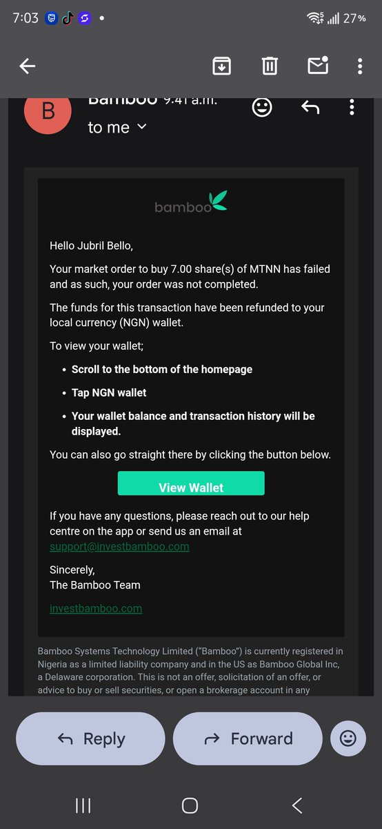 WysWon's tweet photo. Why do I keep getting this notifications after placing orders. 
@investbamboo https://t.co/k72XzAli0z