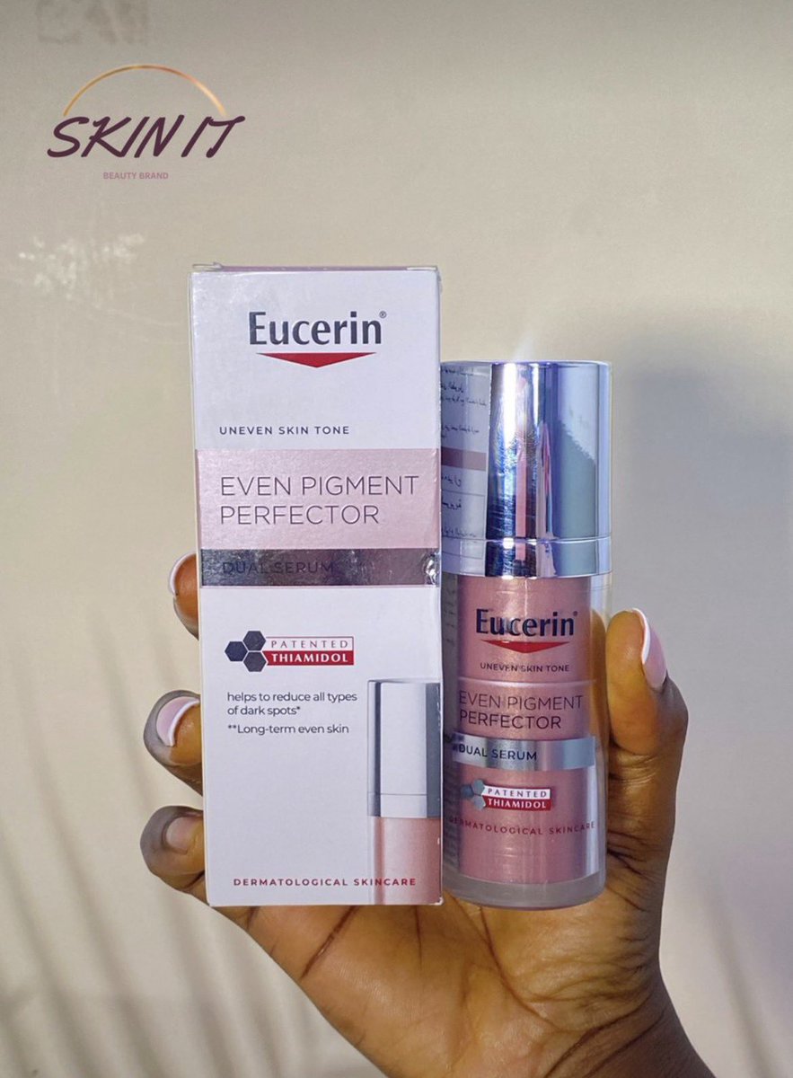 skinit_Ng's tweet photo. Eucerin Even Pigment Perfector Dual Serum 30ml

Clinically proven to reduce dark spots and help prevent them from coming back.

This lightweight serum works deep within the skin to fade pigmentation and boost brightness for a more even, radiant look.

🏷️ N50,000
Shop now at https://t.co/Umei1qomoU