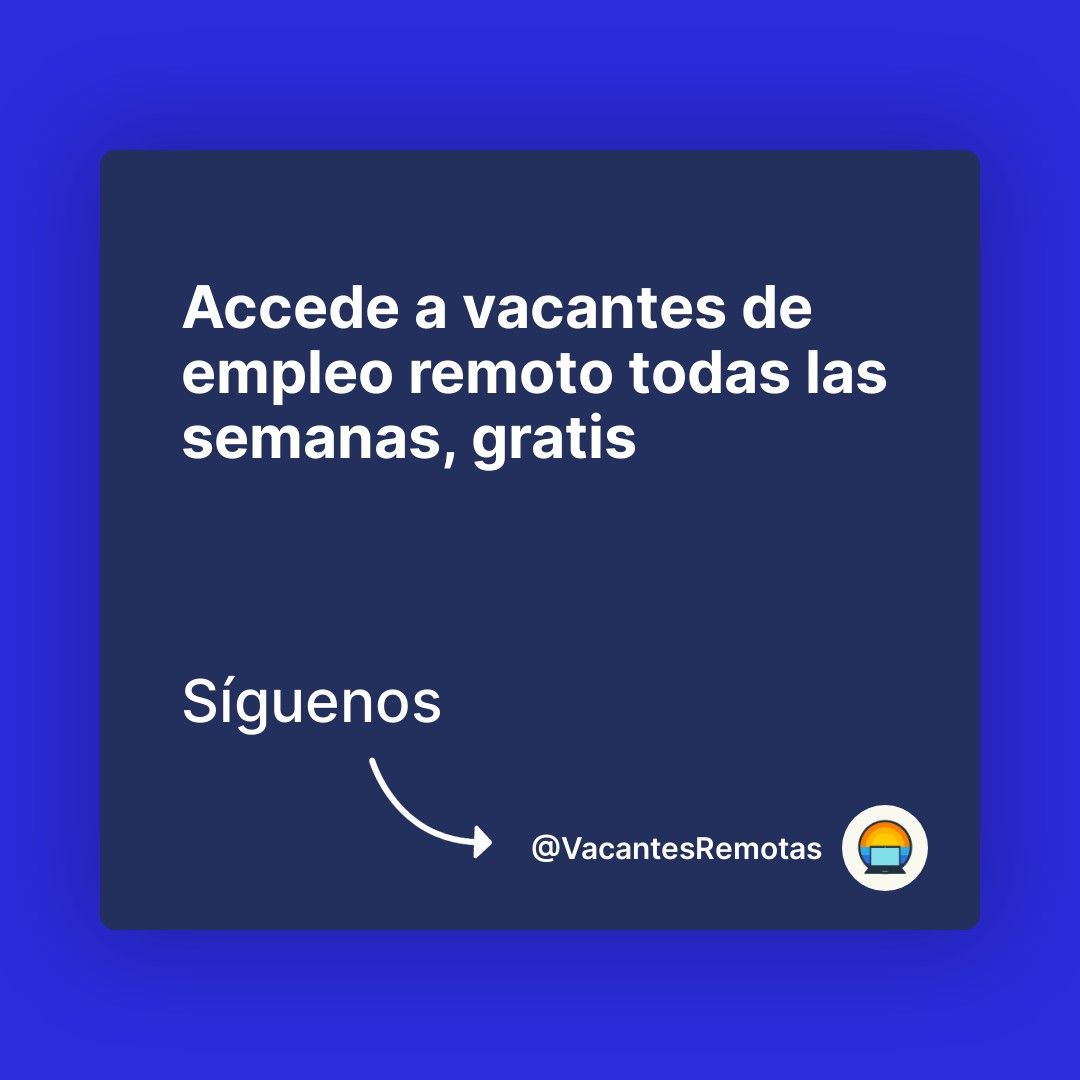 Vacantes remotas de la semana