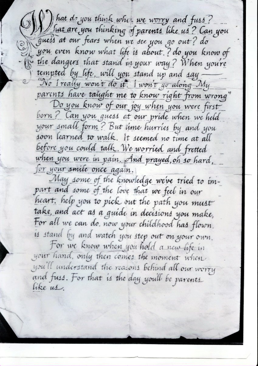 mancsRkid's tweet photo. Hi Maye. Hope you're well. Seeing  how much of a loving mum you are. I wanted to share with you this poem,  it was given to my mum from my grandmother. I hope you read it and please pass on to as many parents as you can please. ( Please excuse the quality of the copy)
@mayemusk https://t.co/KuHEW1dc64