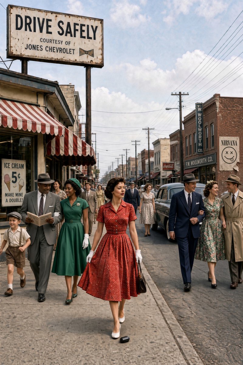 timwalk39499071's tweet photo. Classic 1950s. What's out of place? https://t.co/Wfblnu6LYs