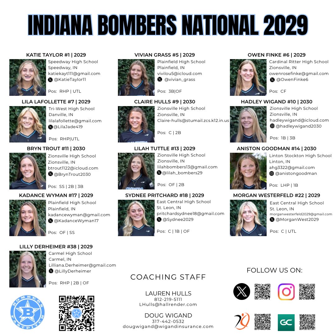 INBombers2029's tweet photo. Ready to compete again this weekend at the HFL Midwest Qualifier! 

@LillyDerheimer @OwenFinke6 @KatieTaylor11 @BrynTrout2030 @lilah_bombers29 @LilaJade419 @MorganWest2029 @Sydnee2029 @KadanceWyman17 @vivian_grass https://t.co/Fu3rh2d5yf