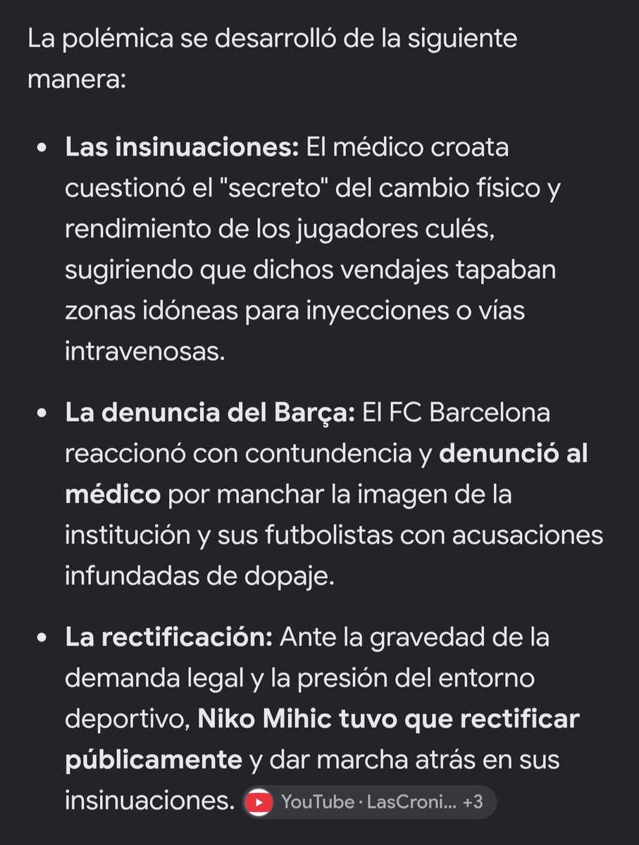 MisterCruyff14's tweet photo. Mirad, si son imbéciles, que sacan unas insinuaciones donde el ex-médico del Madrid tras la denuncia del Barça tuvo que rectificar y pedir perdón públicamente, retractandose. https://t.co/8iCkdImPPC