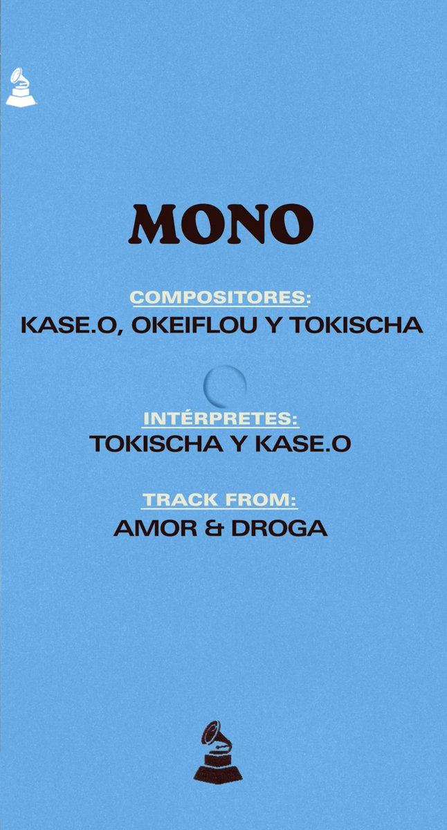Jorge_Azcon's tweet photo. Kase.O nominado a Mejor Canción de Rap/Hip Hop por 'Mono' en los Latin Grammy 2026 @LatinGRAMMYs.

¡Enhorabuena y mucha suerte, @KaseO_real! https://t.co/fCPISEd3Y6