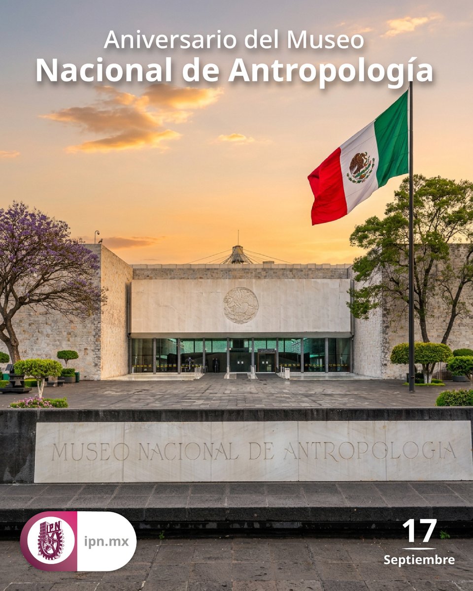 IPN_MX's tweet photo. 🏛️✨ ¡Un #Huélum para el Museo Nacional de Antropología, por su 62 aniversario! Uno de los recintos culturales más emblemáticos de nuestro país y un espacio invaluable para conocer, preservar y admirar la riqueza de las culturas que han dado identidad a nuestra nación. 🇲🇽 https://t.co/f8gH7lAV4V