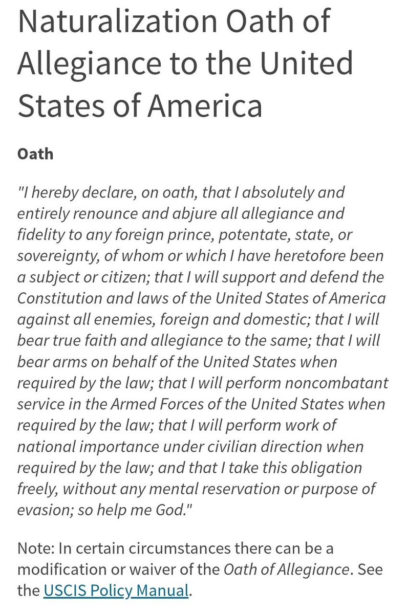 GRVlagos's tweet photo. I’ve seen several reactions to my comments on Dr Hamzat and his oath of allegiance to the United States. 

My final point on this is that while it may be non justiciable given amendments to the electoral act, I want every voter to read what he swore to while denouncing his country, Nigeria, and Lagos. 

Dr Hamzat not only swore to defend the constitution and interests of a foreign government. He also swore that he will take up arms to defend that country even against Nigeria. 

It is therefore unconscionable that such an individual now seeks to lead Our Lagos. 

That he denounced his motherland, and now submits to a godfather is the kind of moral failure that every proud Lagosian and Nigerian should find repulsive.