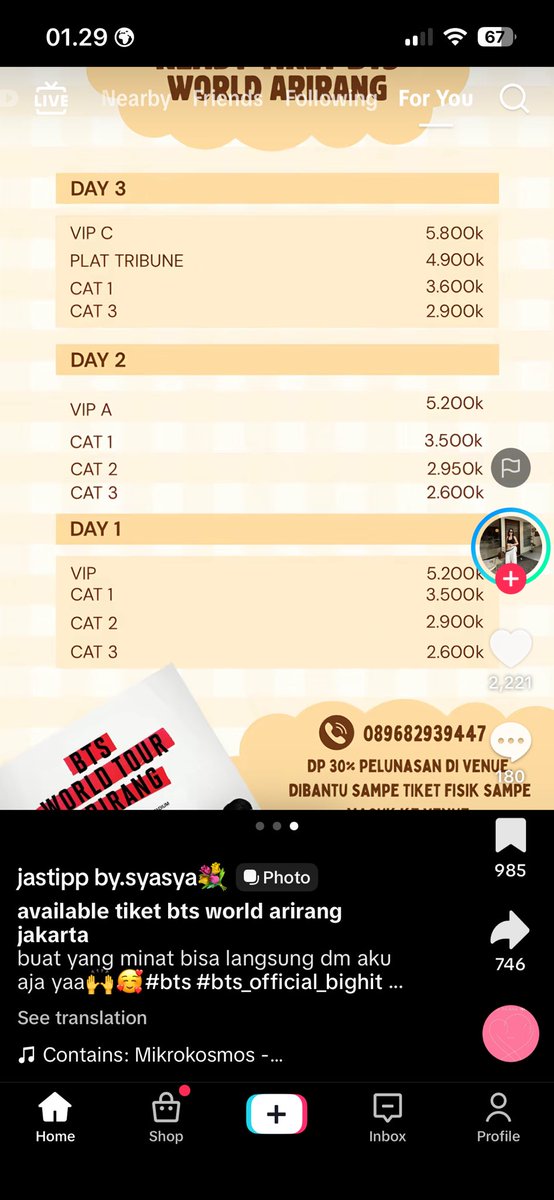 baileysbby_'s tweet photo. ini bnr ga sih, gue pengen bgt vip day 2 plisss wtb vip day 2 https://t.co/YlHSmMeN9R