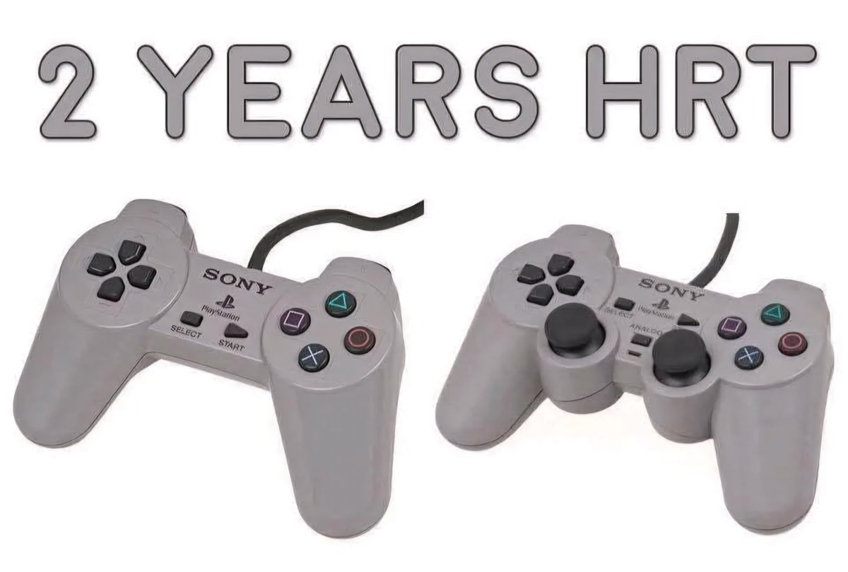Starborby's tweet photo. How it feels being on 2.5 years of HRT myself https://t.co/ZvdQhZpBJe