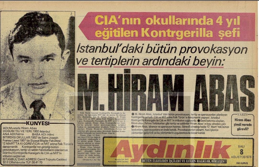 grkngnr's tweet photo. Mit mensubu kahraman Şehit Hiram Abası fişleme yayınları... https://t.co/XMYjCQyWg4