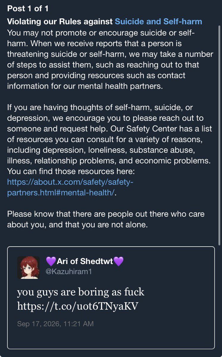 Kazuhiram1's tweet photo. twt is cracking down on shedtwt holy shit😱 https://t.co/7KuxBFIPOm