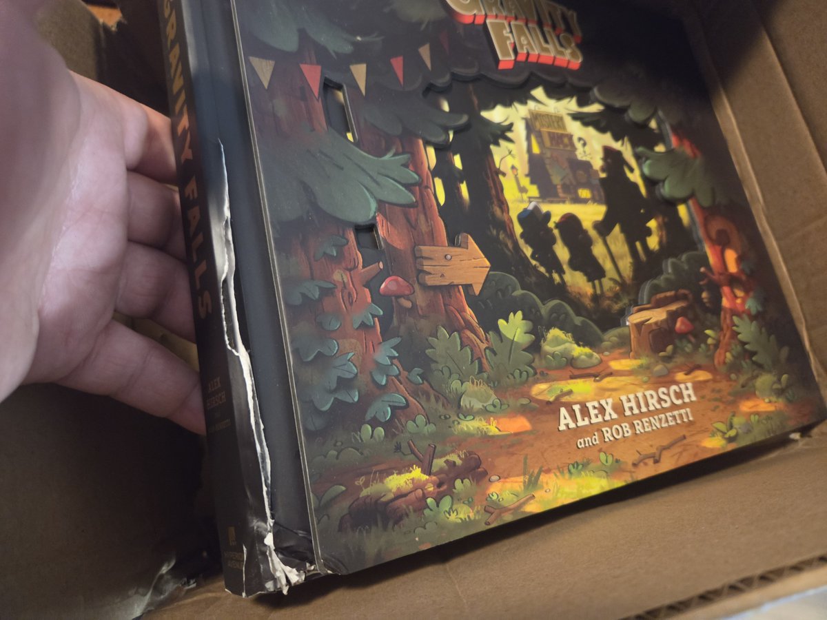 Brf95Fisher's tweet photo. @_AlexHirsch was so sad when I opened the box. Likely I've already gotten my replacement. Still a devastating moment to have waited for this and have it be damaged. Big oofs to Amazon. https://t.co/MXo4O3cBu9