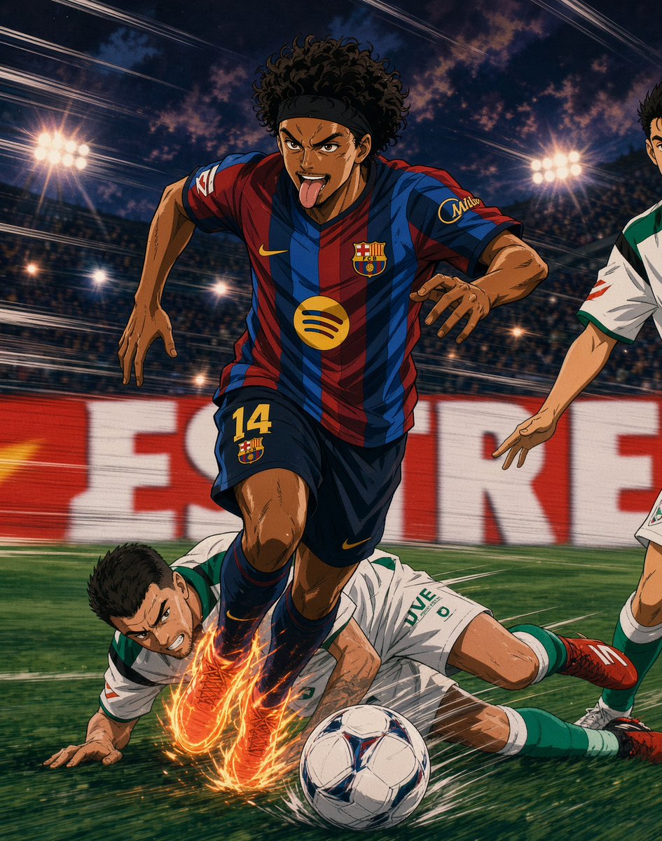 Ghmemphz's tweet photo. Picture of the Day. @karim_adeyemi 

VISCA BARCA!!! #anime #barca https://t.co/EpxNLk0Vc0