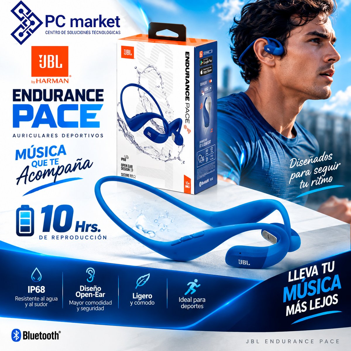 PCMARKETBYE's tweet photo. 🎧🏃 Lleva tu música más lejos con JBL Endurance Pace Blue.

💧 IP68
🔋 Hasta 10 horas
🎧 Diseño Open-Ear
📶 Bluetooth
🏃 Ideales para deportes
Disponible en PC Market
📲 7931-3030
🌐 https://t.co/sOMHrW0iQY
📍 Esquipulas • Zacapa
#JBL #EndurancePace #PCMarket https://t.co/PIEmlk3o7S