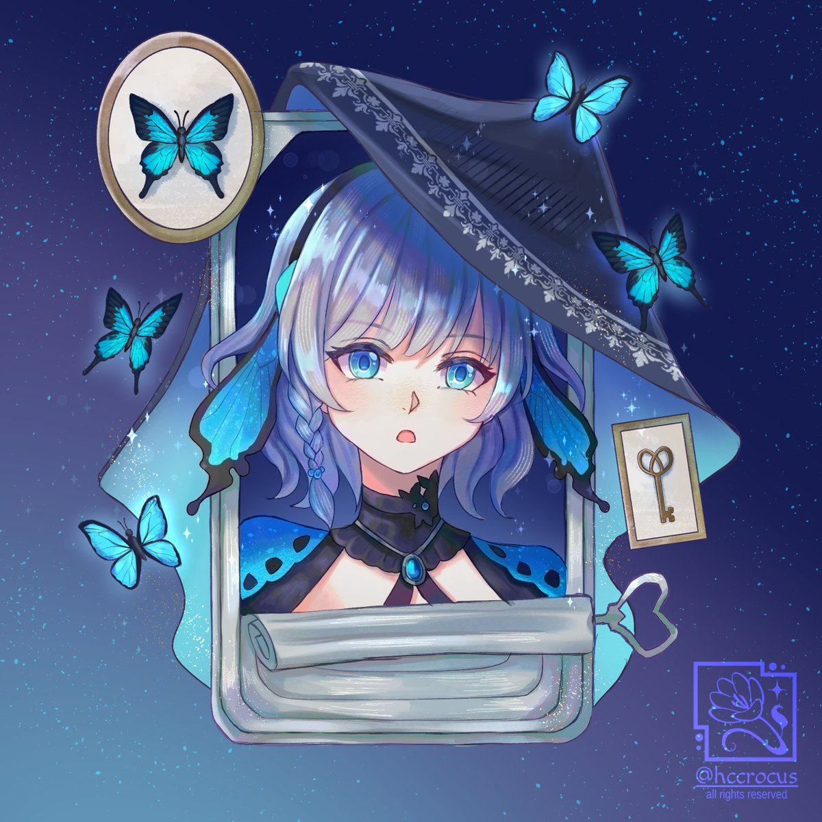 hccrocus's tweet photo. It's my birthday today 🥳💙 it would make my day if you could rt/like my art.

These are my proudest work this year 😉

Thank you so much for all your support 💞 https://t.co/0POFX0bO09