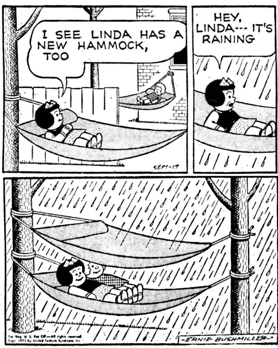 JohnnyCallicutt's tweet photo. Nancy By Ernie Bushmiller 
September 17,1955 https://t.co/pUHIEXHiQH