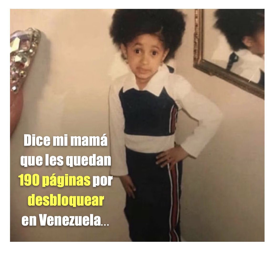Naky's tweet photo. Como con los presos políticos, cuyas excarcelaciones han distribuido por 8 meses (a placer del chavismo restante), el anuncio del presunto desbloqueo de páginas no se corresponde con su ejecución. 

Aquí también aplica la etiqueta #QueSeanTodas 

#MemesParaNoCallarme https://t.co/0OaF2HHhPG