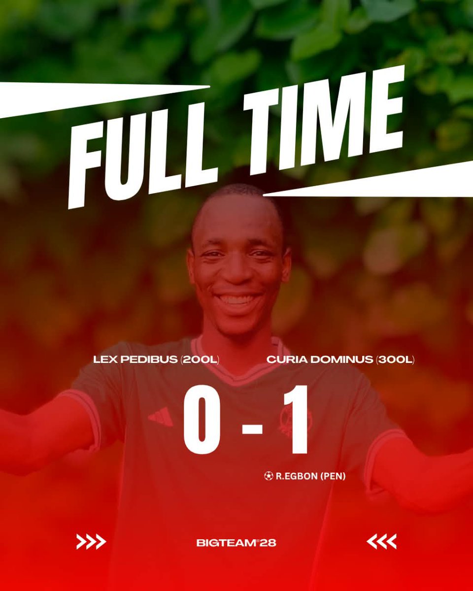 CuriaDominus's tweet photo. *FULL TIME* 
 
 *LEX PEDIBUS (200L) 0:1 CURIA DOMINUS (300L)* 

The Lords are through to this year's Dean's Cup final! 

 *VIVA DOMINUS!💪* 

 *#Uilaw* 
 *#uilawdeanscup* 
 *#curiadominus* 
 *#matchday* 
 *#lordsingreen* https://t.co/llKxuZiFgs