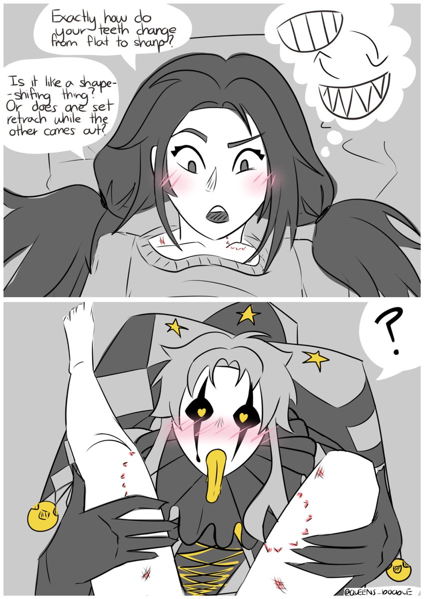 queens_doodle's tweet photo. #tfc comic - Right question, wrong time (NFSW) #thefreakcircus https://t.co/ynVi7yFV3K