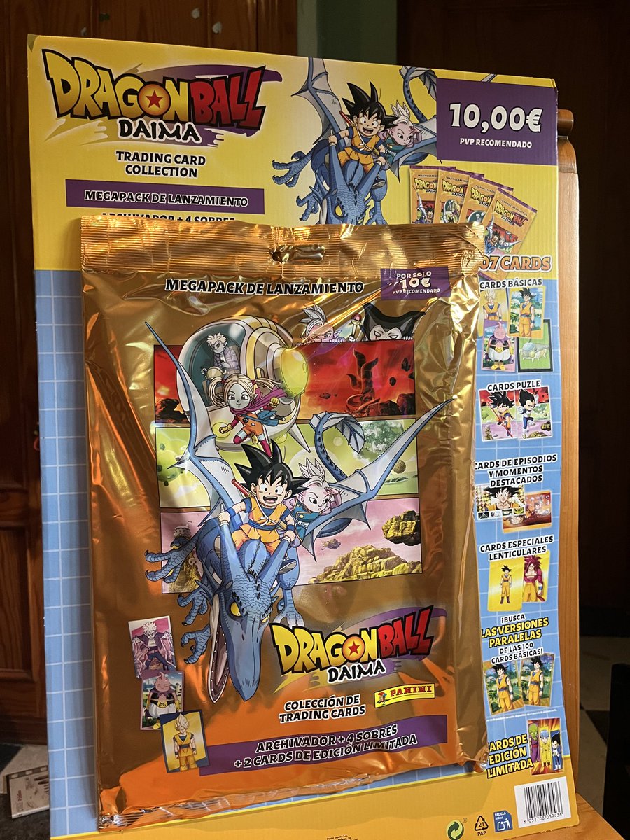 RafaDBGT's tweet photo. Al fin tengo el mío, me costó mucho para encontrarlo pero aquí está #dragonballdaima #dragonball #dragonballz #panini https://t.co/nmTLSvF3g9
