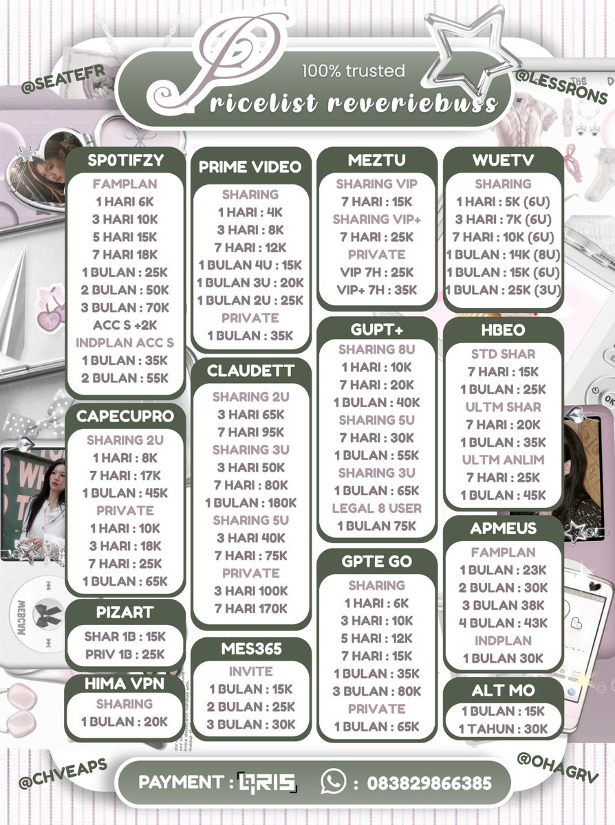 WaritsaK's tweet photo. yuk jajank aflikasi prēmiúm % 💌

𖹭.ᐟ 1000+ PROOFS
https://t.co/d6RHlplSB7

wts wtb zonauang full garansi
#zonauang https://t.co/fkOtasgOsP
