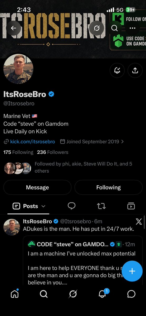 koricssi's tweet photo. @Itsrosebro @XXTHEREV @Willdoittv @Trillz Thanks Rose!! Followed all 🫡
Gamdom: koricssi
#TeamSWDI https://t.co/JSj6dsbTY4