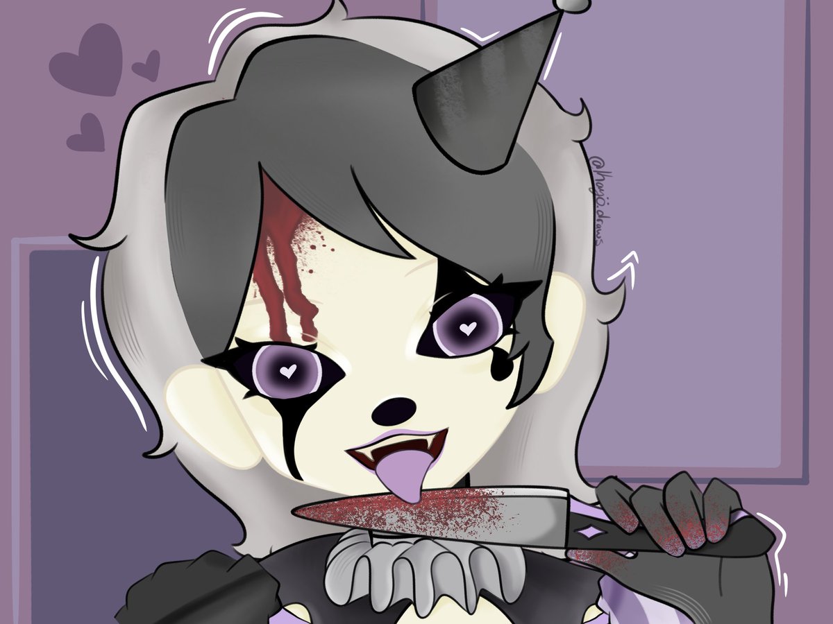 Kayyodraws's tweet photo. Molly got ahold of you 👀 

#illustration‌‌ #smallartist #clownoc #ocart #oc #clown #spookyart #digitalart #art https://t.co/QEMamgyZgU