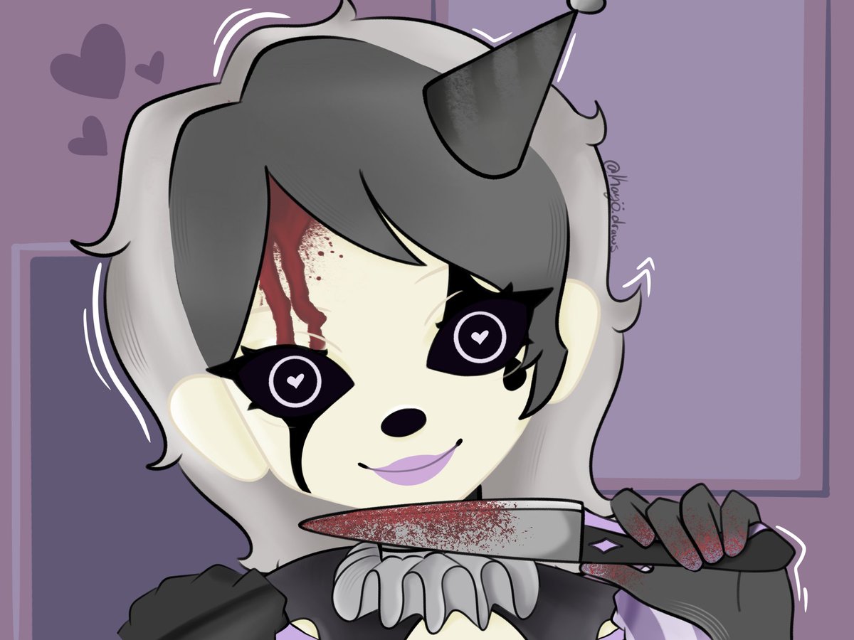 Kayyodraws's tweet photo. Molly got ahold of you 👀 

#illustration‌‌ #smallartist #clownoc #ocart #oc #clown #spookyart #digitalart #art https://t.co/QEMamgyZgU
